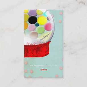 Carousel gumball machine business card