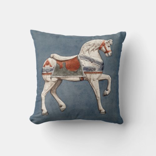 Carousel Horse 19351942 by Henry Murphy Throw Pillow