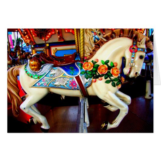 Carousel Horse - 1 Cards (Front Horizontal)