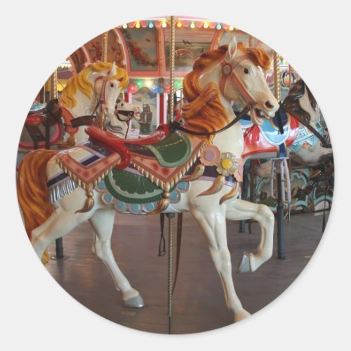 Carousel Horse2 Classic Round Sticker