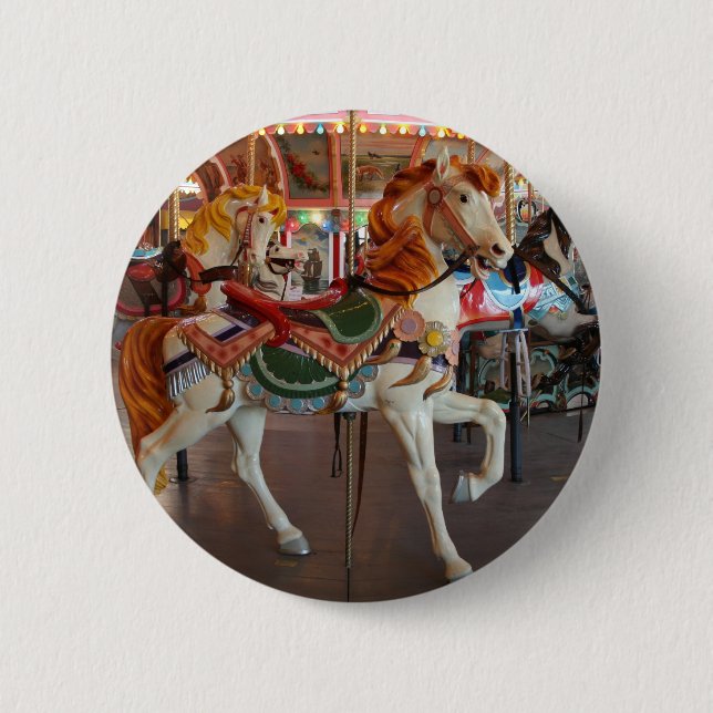 Carousel Horse,2 Pinback Button (Front)