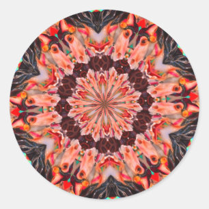 Carousel Horse Abstract Kaleidoscope Art Classic Round Sticker