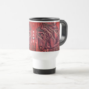 Carousel Horse Art Personalized Travel Mug