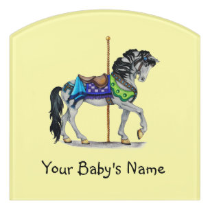 Carousel Horse baby's room customizable sign