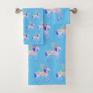 Carousel Horse Bath Towel Set