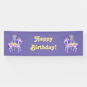 Carousel Horse birthday banner