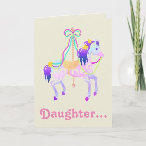 Carousel Horse Birthday card