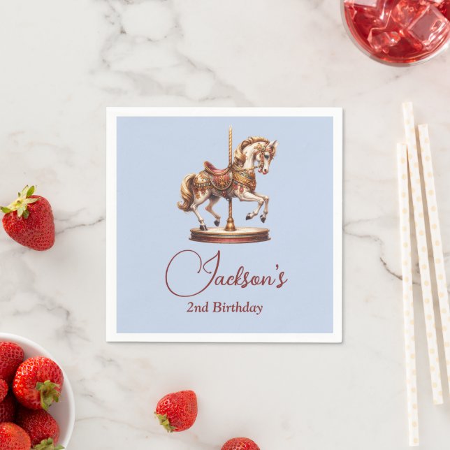 Carousel Horse Birthday Napkins (Insitu)