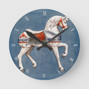 Carousel Horse by Henry Murphy Round Clock