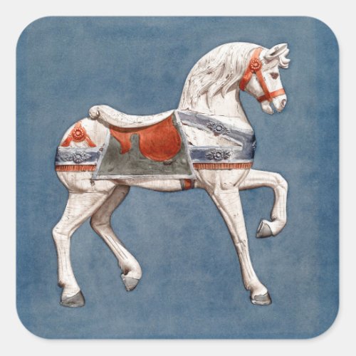 Carousel Horse by Henry Murphy   Square Sticker