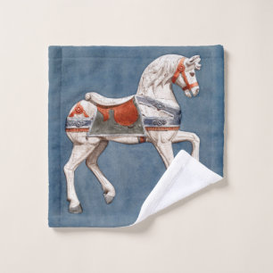 Carousel Horse by Henry Murphy Wash Cloth