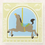 Carousel Horse by June Erica Vess Glass Coaster
