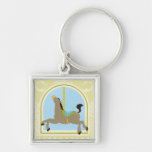 Carousel Horse by June Erica Vess Keychain