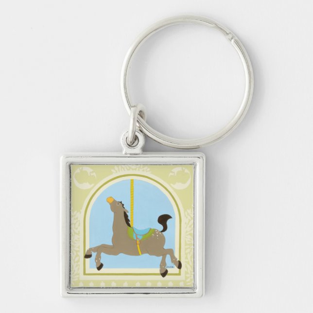Carousel Horse by June Erica Vess Keychain (Front)