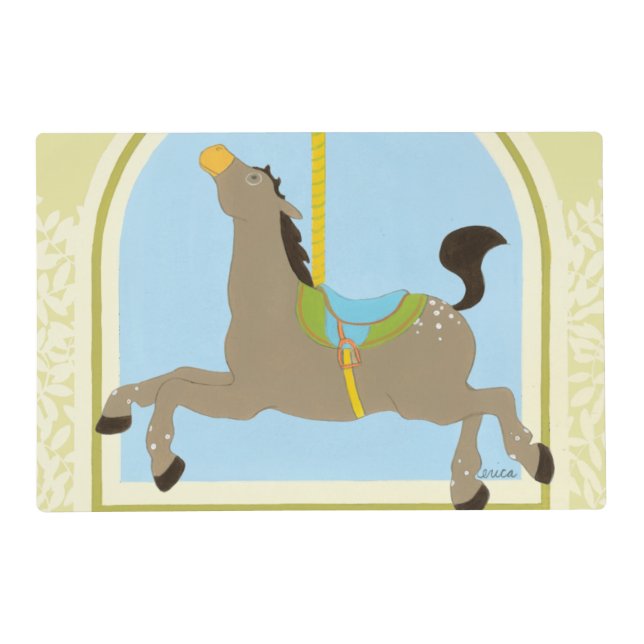 Carousel Horse by June Erica Vess Placemat (Front)