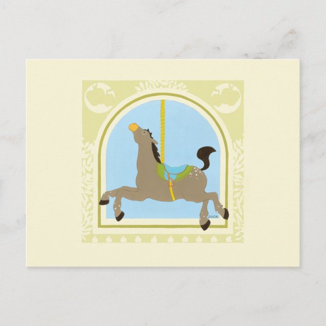 Carousel Horse by June Erica Vess Postcard (Front)