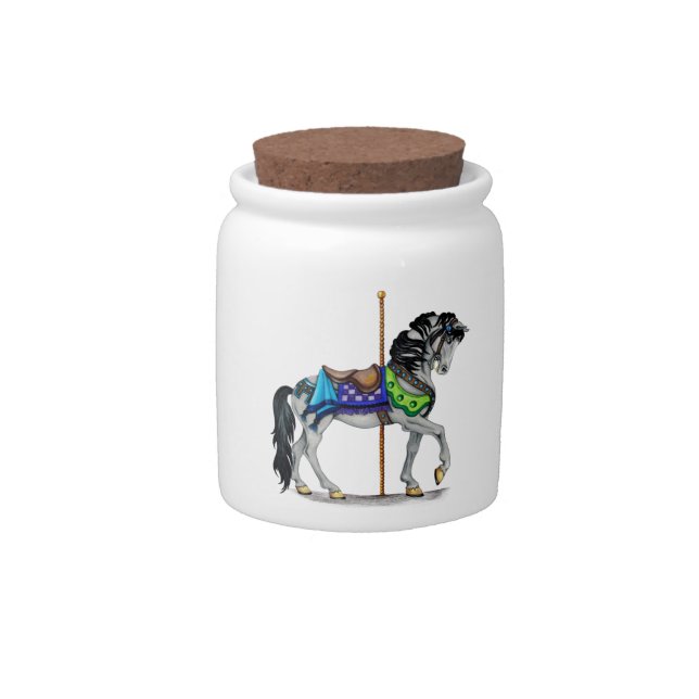 Carousel Horse Candy Jar (Front)