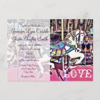Carousel Horse Carnival Wedding Invitations