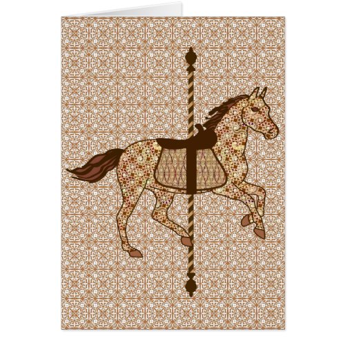 Carousel Horse _ Chocolate Brown and Tan