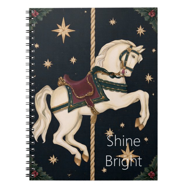 Carousel Horse Christmas Notebook (Front)