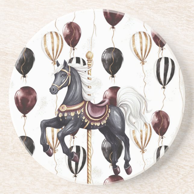 Carousel Horse Circus Balloons Coaster (Front)