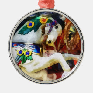 Carousel Horse Closeup Metal Ornament