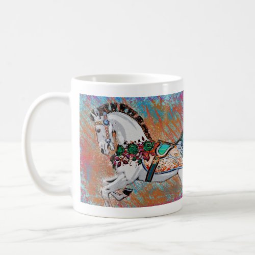 Carousel Horse Coffee Mug _ Colorful Merry Cup