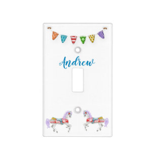 Carousel Horse Custom Template Light Switch Cover