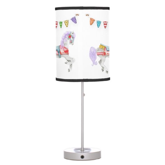 Carousel Horse Custom Template Table Lamp (Back)