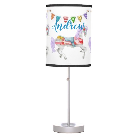 Carousel Horse Custom Template Table Lamp (Front)