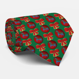 Carousel Horse Decoration Christmas Holiday Neck Tie