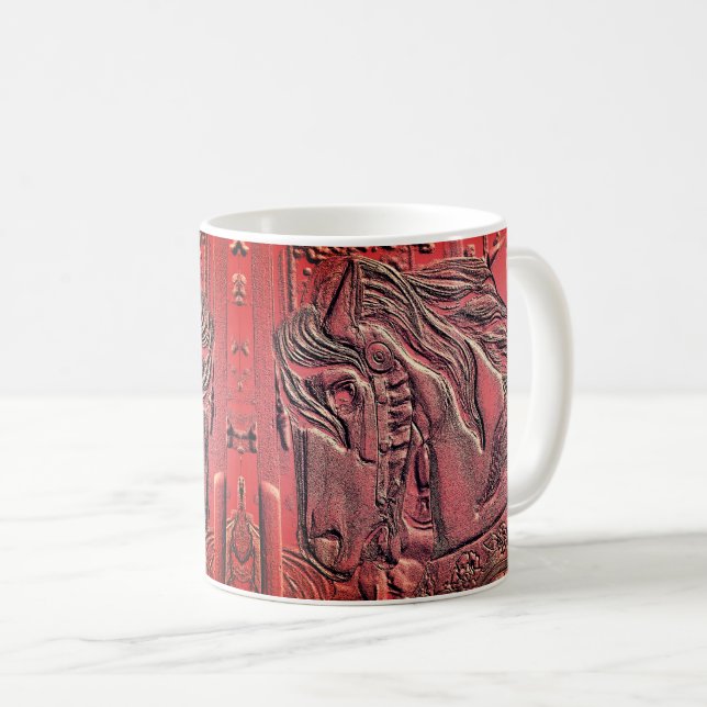 Carousel Horse Digital Art  Coffee Mug (Front Right)