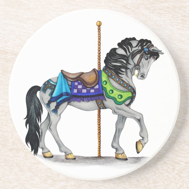 Carousel Horse Drink Coaster (Front)