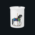 Carousel Horse Drink Pitcher<br><div class="desc">Original drawing by Sandra Gale of a beautiful and nobel carousel stallion horse. This colorful and fun design looks great on any item and will be a great gift for kids,  girls,  and adults who love horses and carousel art.</div>