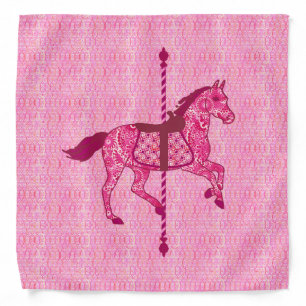 Carousel Horse - Fuchsia Pink Bandana