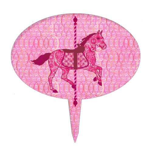 Carousel Horse _ Fuchsia Pink Cake Topper