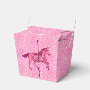 Carousel Horse - Fuchsia Pink Favor Boxes