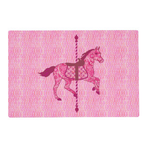 Carousel Horse - Fuchsia Pink Placemat