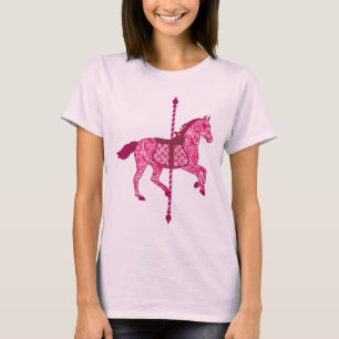 Carousel Horse - Fuchsia Pink T-Shirt