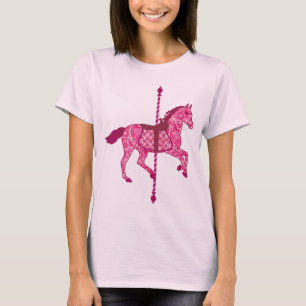 Carousel Horse - Fuchsia Pink T-Shirt