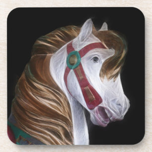 Carousel horse head drink coaster