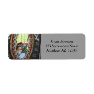 Carousel Horse In Mirror Address Label
