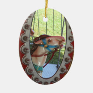 Carousel Horse In Mirror Ornament