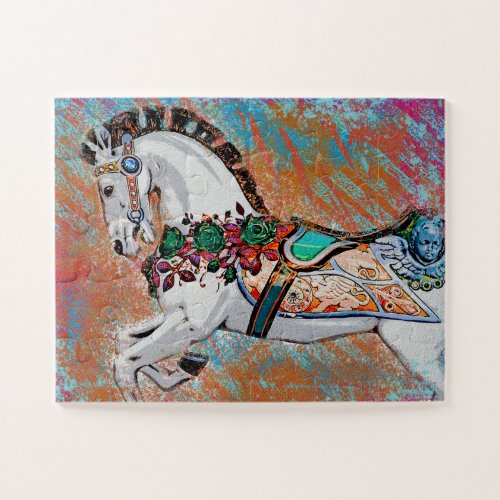 Carousel Horse Jigsaw Puzzle Colorful Merry