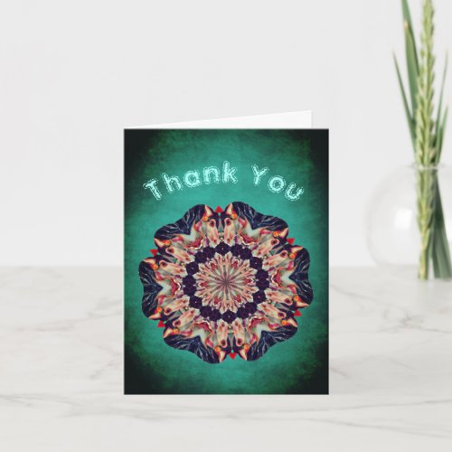 Carousel Horse Kaleidoscope Art Thank You Card