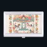 Carousel Horse Kids Party Planner Business Card Case<br><div class="desc">With a beautiful floral carousel design these custom business card holders are suitable for kids event and party planners.</div>