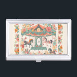 Carousel Horse Kids Party Planner Business Card Case<br><div class="desc">With a beautiful floral carousel design these custom business card holders are suitable for kids event and party planners.</div>