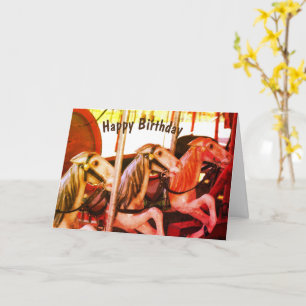 Carousel Horse Memories Birthday  Card