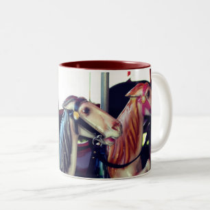 Carousel Horse Memories Two-Tone Coffee Mug