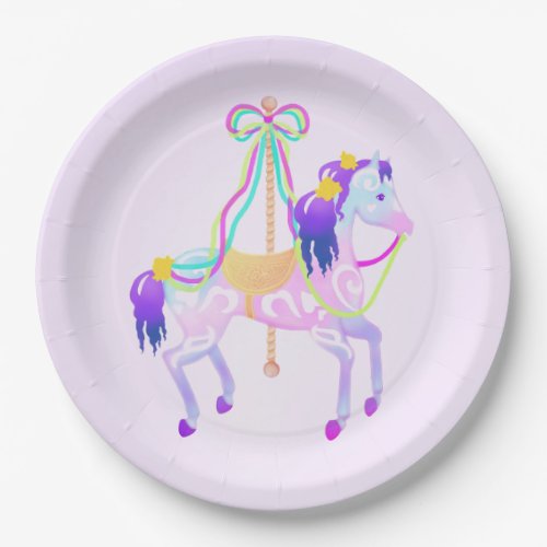 Carousel Horse paper plate